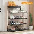 Photo 1 of 5-Tier Free Standing Shoe Rack, 30.9 Inches Shoe Shelf, Entryway Shoe Organizer Storage Cabinet, Black