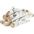 Photo 1 of 26.8" Large Gas Fireplace Logs, Ceramic White Birch Wood Logs for Indoor Inserts, Outdoor Firebowl, Fire Pits, Vented, Propane, Gel, Ethanol, Electric, Realistic Fireplace Decoration, 6 Pcs