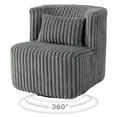 Photo 1 of ***THIS IS ONLY THE BOTTOM SWIVEL BASE, THERE IS NO CHAIR INCLUDED****Luxury Upholstered 360° Swivel Accent Chair, Neche 2025 Newest Soft Babe Fleece, Modern Arm Sofa Barrel Chair for Living Room, Bedroom, Gray