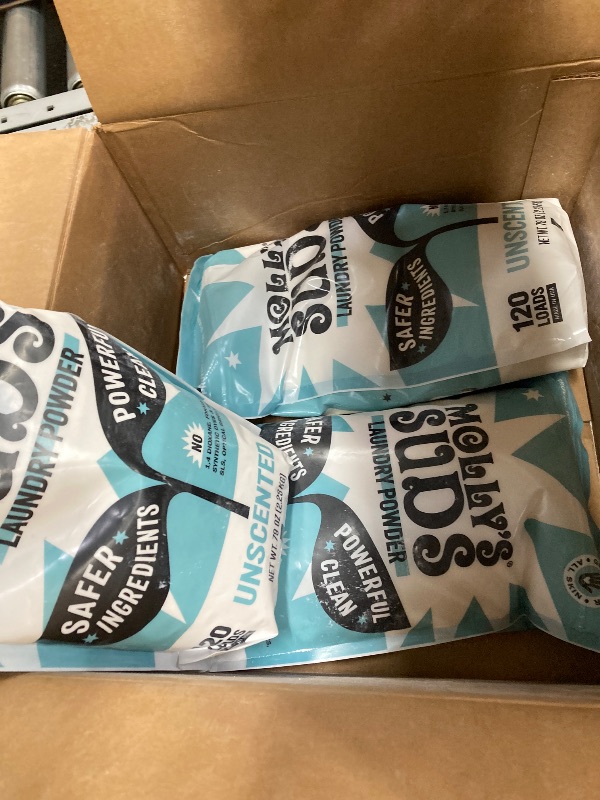 Photo 1 of   *** Pack of 3 *** Molly's Suds Laundry Powder 120 Loads - Unscented
