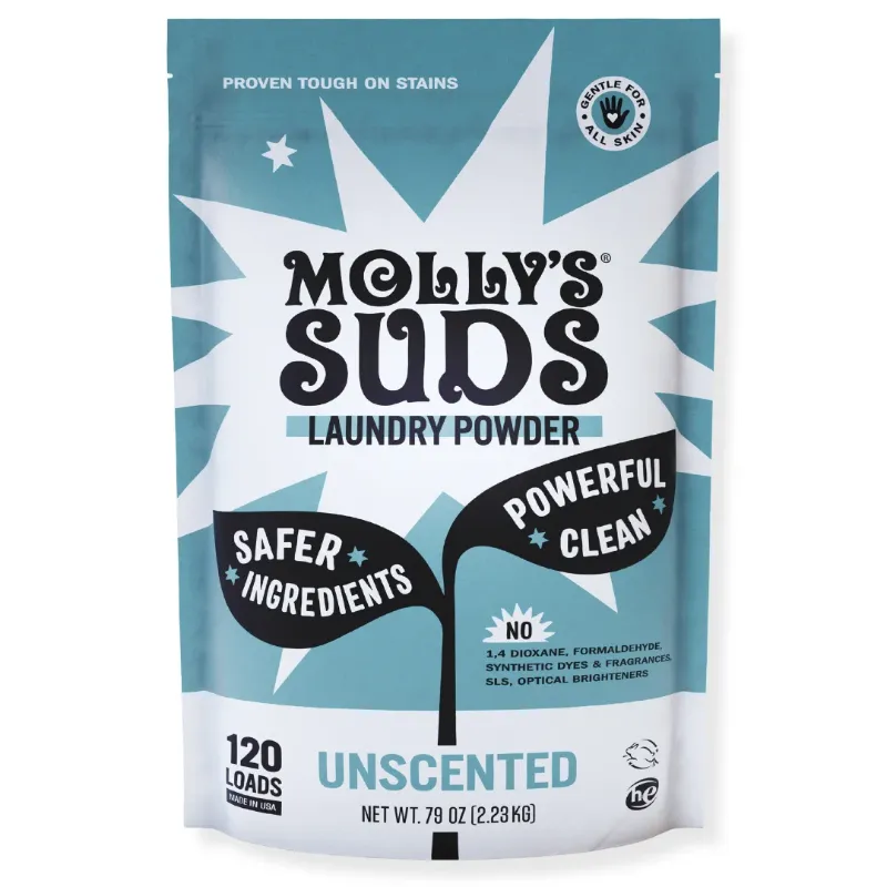 Photo 1 of   *** Pack of 3 *** Molly's Suds Laundry Powder 120 Loads - Unscented
