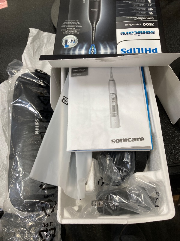 Photo 1 of Philips Sonicare ExpertClean 7500 Black, Rechargeable Electric Power Toothbrush, HX9690/05