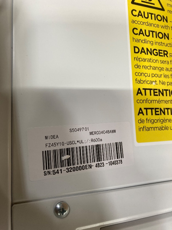 Photo 1 of **ITEM DOES NOT WORK*****Midea MERC04C4BAWW 3.5 Cubic Feet Chest Freezer, Cu.ft-Convertible, White