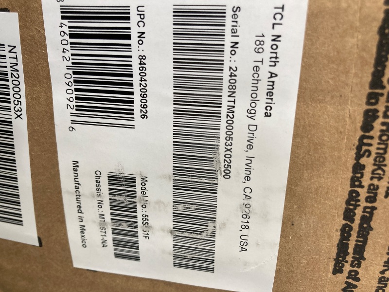 Photo 1 of ***TV DOES NOT TURN ON ******TCL 55-Inch Class S5 UHD 4K LED Smart TV with Fire TV (55S551F, 2024 Model), Dolby Vision, HDR PRO+, Dolby Atmos, Alexa Built-in with Voice Remote, Apple AirPlay 2 Compatibility, Streaming Television