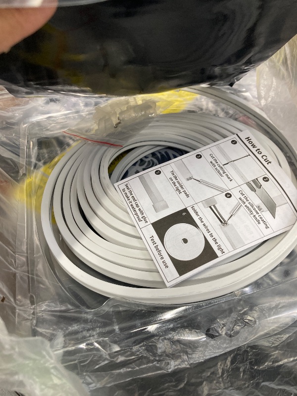 Photo 1 of **MISSING THE FRONT PORT FOR THE LIGHTS***Generic LED Flexible Neon Strip Lights Cold White 5m/16.4ft 12V Silicone Neon Light Cuttable Waterproof Flexible LED Lights for Indoor Outdoor Décor (Power Adapter not Included), NB0612-120-65K-V12