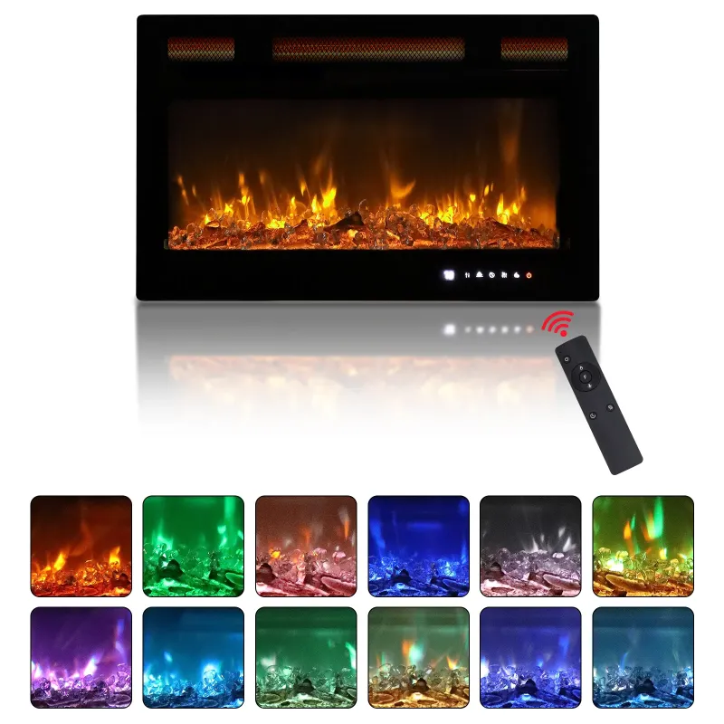 Photo 1 of ***PARTS ONLY***
Ktaxon 30" Electric Fireplace, Freestanding/Inserts/Wall Mounted Fireplace Heater with Remote Control, 12 Adjustable Flame Colors, Log & Crystal, 8H Timer for Living Room, Bedroom