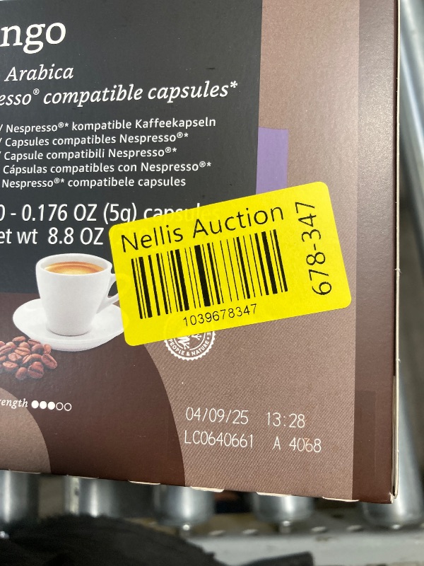 Photo 1 of Amazon Brand - Solimo Lungo Capsules, Compatible with Nespresso Original Brewers, Medium Roast, 50 Count (Pack of 1)