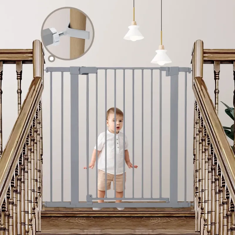 Photo 1 of Baby Safety Gate, 36" Tall, 29.5-40.6" for Stairs and Doorway,Pressure Mount Baby Gate for Ages 6 to 36 Months, Gray
