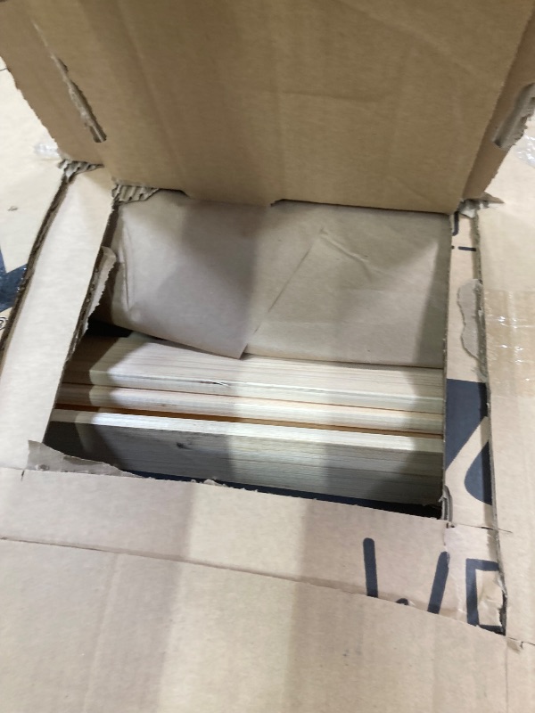 Photo 1 of Allewie Queen Size Platform Bed Frame with Fabric Headboard/Fully Upholstered Mattress Foundation, No Box Spring Needed, Beige
