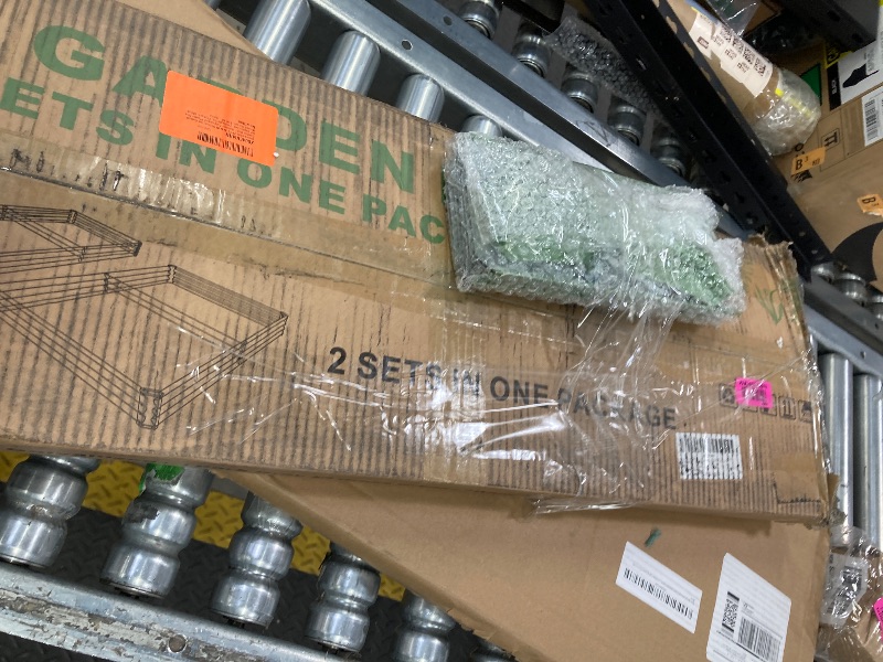 Photo 1 of 2PCS 8x4x1ft Galvanized Raised Garden Bed-Outdoor Galvanized Planter Box for Vegetables, Fruits,Herbs, Flowers, Metal Raised Garden Bed kit-Green
