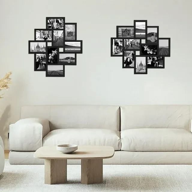 Photo 1 of 2 Pack 10 Opening 4x6 Collage Picture Frame, Multiple Frames Set for 4 by 6 inch Photos, Black