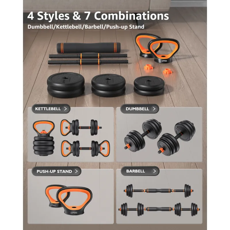 Photo 1 of UPGO 4-in-1 Adjustable Dumbbells Set with Connector, 90 lb