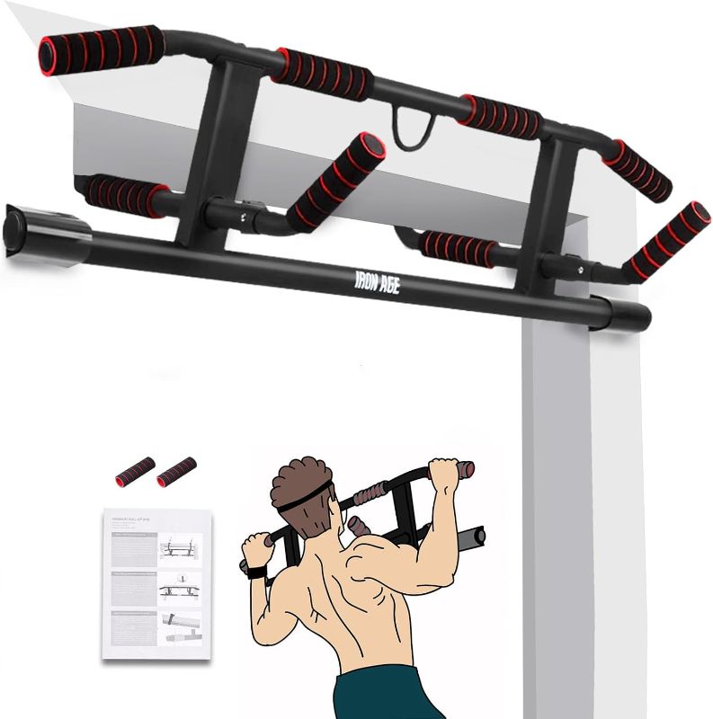Photo 1 of 
IRON AGE Door Pull Up Bar Over Door Frame Pull up Bar For Doorway with Smart Hook Technology