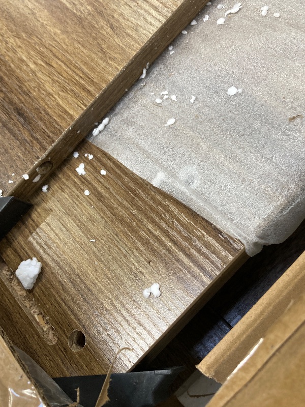 Photo 1 of ***(MISSING PARTS -SELLING AS PARTS ONLY)*** 
DWVO 63 Inch Double Dog Crate Furniture for 2 Dogs, Heavy Duty Wooden Dog Crate TV Stand with Charging Station, Dog Kennel Indoor Furniture Double Sliding Barn Door Design Ideal for 2 Dogs, Oak