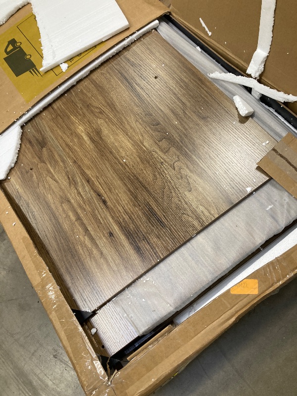 Photo 1 of ***(MISSING PARTS -SELLING AS PARTS ONLY)*** 
DWVO 63 Inch Double Dog Crate Furniture for 2 Dogs, Heavy Duty Wooden Dog Crate TV Stand with Charging Station, Dog Kennel Indoor Furniture Double Sliding Barn Door Design Ideal for 2 Dogs, Oak