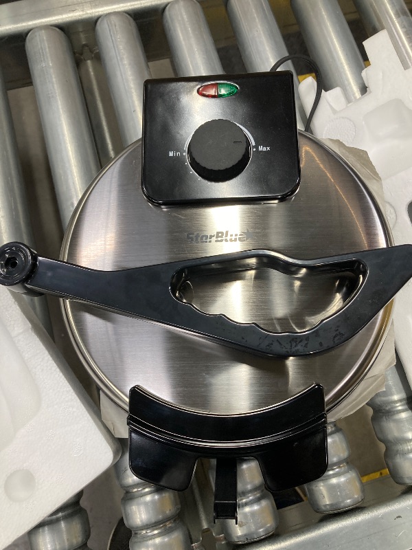 Photo 1 of  10inch Roti Maker by StarBlue with Removable Handle with Free Warmer - The automatic Stainless Steel Non-Stick Electric machine to make Indian style Chapati, Tortilla, Roti AC 110V 50/60Hz 1200W  ***(OPEN BOX, BOX RIPPED/TORN)***