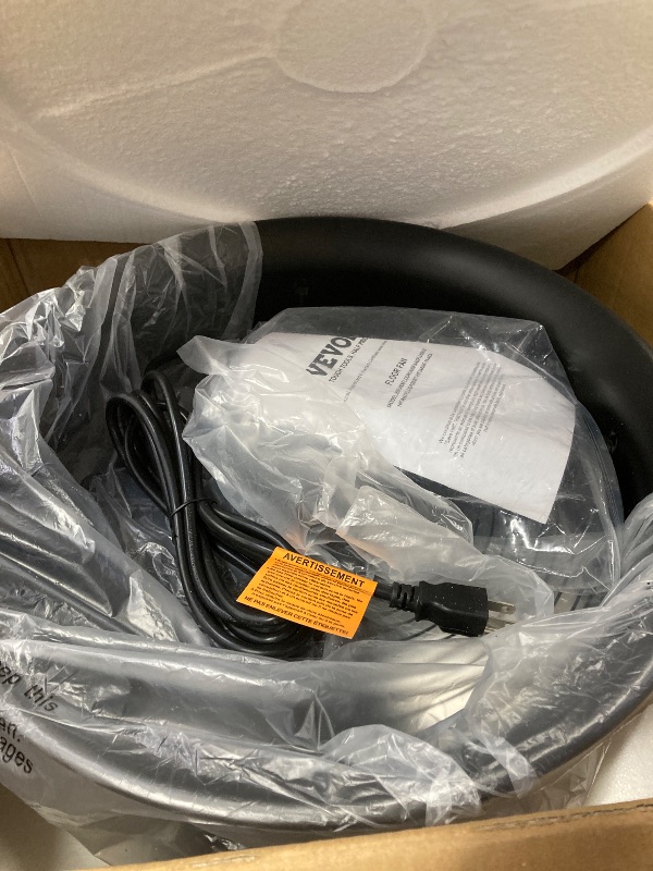 Photo 1 of ***(MISSING STAND -SELLING AS IS )*** 
VEVOR High-velocity Drum Air Circulator Fan, 3 Speeds 14 Inch Industrial Fan, 2520 CFM 360° Adjustable Floor Fan, for Home, Gym, Office, Garage, Commercial Shop & Bedroom
