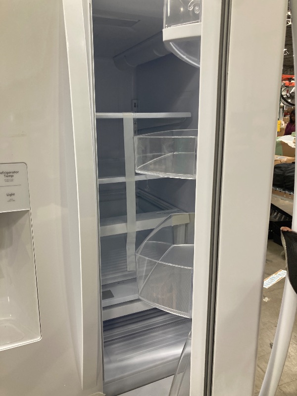 Photo 1 of **HAS SOME MARKS-SEE PICS**KENMORE BOTTOM FREEZER REFRIGERATOR 25.5. CU FT.  25.5 cu. ft. French Door refrigerator, White