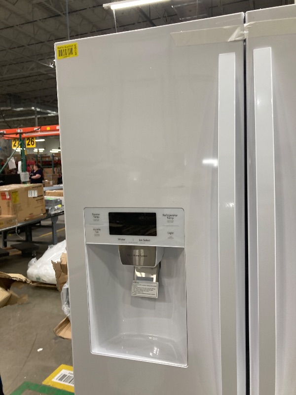 Photo 1 of **HAS SOME MARKS-SEE PICS**KENMORE BOTTOM FREEZER REFRIGERATOR 25.5. CU FT.  25.5 cu. ft. French Door refrigerator, White