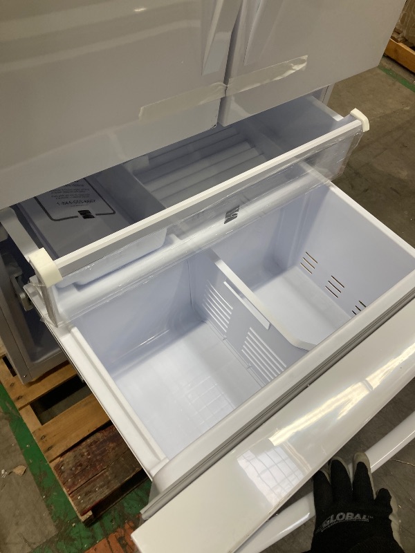 Photo 1 of **HAS SOME MARKS-SEE PICS**KENMORE BOTTOM FREEZER REFRIGERATOR 25.5. CU FT.  25.5 cu. ft. French Door refrigerator, White