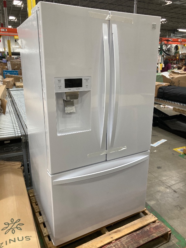 Photo 1 of **HAS SOME MARKS-SEE PICS**KENMORE BOTTOM FREEZER REFRIGERATOR 25.5. CU FT.  25.5 cu. ft. French Door refrigerator, White