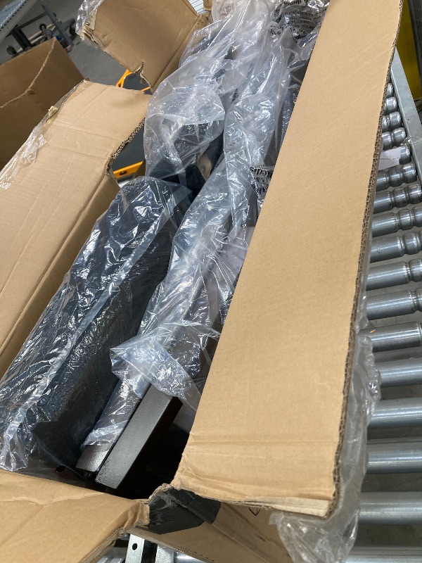 Photo 1 of ***SET OF 2 ONLY ***COLAMY Button Tufted Dining Chairs Set of 2, Parsons Upholstered Fabric Dining Room Chairs Kitchen Chairs with Wood Legs and Padded Seat, Black  ***(BOX RIPPED/TORN)*** 