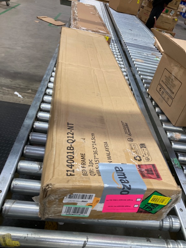 Photo 1 of *****missing parts ****Novilla 12 Inch Wooden Queen Bed Frame, Classic Solid Wood Platform Bed Frame Queen Size, Sturdy Wood Slat Support, No Box Spring Needed, Easy Assembly