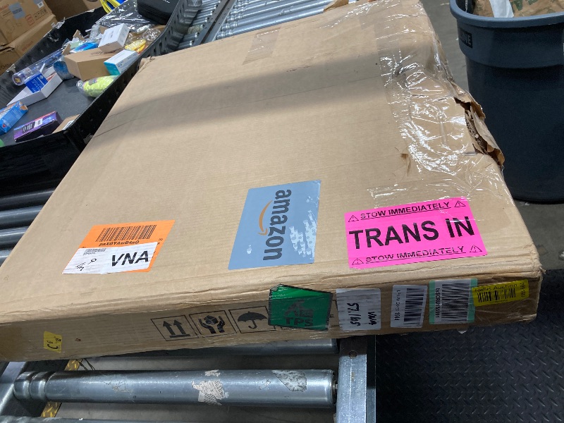 Photo 1 of ***used+ missing parts**** Tribesigns Coffee Table Square LED Coffee Table Engineered Wood Low Center Cocktail Tables for Living Room (Rustic Brown+Black)