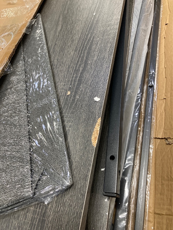 Photo 1 of **** missing parts + used******Mr IRONSTONE L-Shaped Desk with Power Outlets, LED Lights, and Monitor Stand, 47-inch Corner Desk for Home Office, Dark Gray