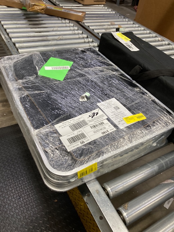 Photo 1 of **used***Vecukty Portable Camping Table Set - Aluminum Kitchen Station w/ Storage, Adjustable Feet & Trash Can, brown