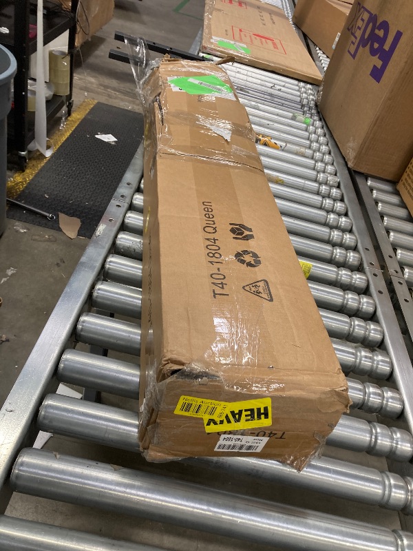 Photo 1 of ***USED******ZUNMOS 14 Inches Queen Bed Frame, Heavy Duty Metal Platform with Storage Space Under Frame, No Box Spring Needed Queen Size Bed Frame, Black