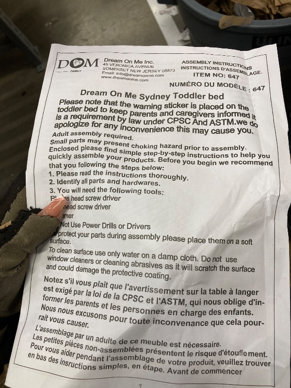 Photo 1 of ***used*****dream on me sydney toddler bed