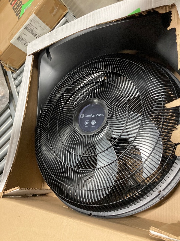 Photo 1 of ***used*****Comfort Zone 20" High Velocity Floor Fan with Wall-Mounting Capabilities, Black