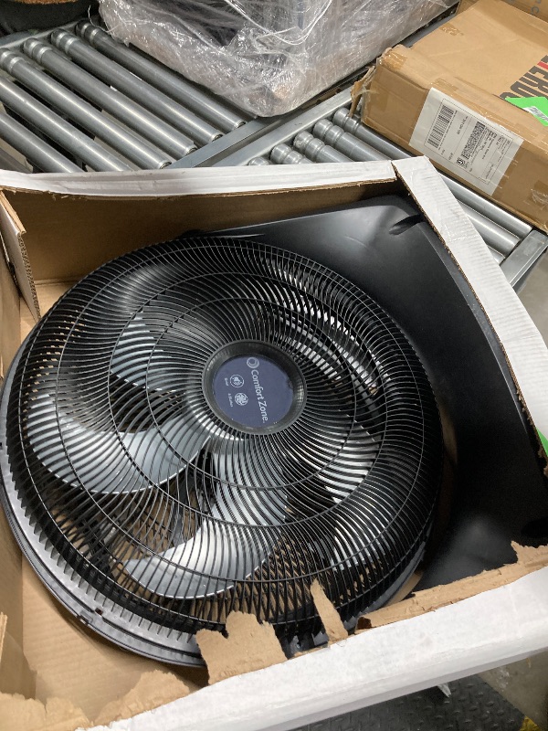 Photo 1 of ***used*****Comfort Zone 20" High Velocity Floor Fan with Wall-Mounting Capabilities, Black