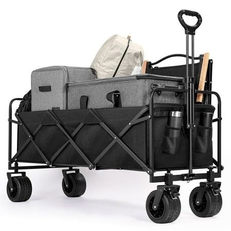Photo 1 of ***used***HIJOB 330LBS Collapsible Garden Wagon Rolling Cart with Large Capacity for Grocery Shopping Ootdoor Camping Sports