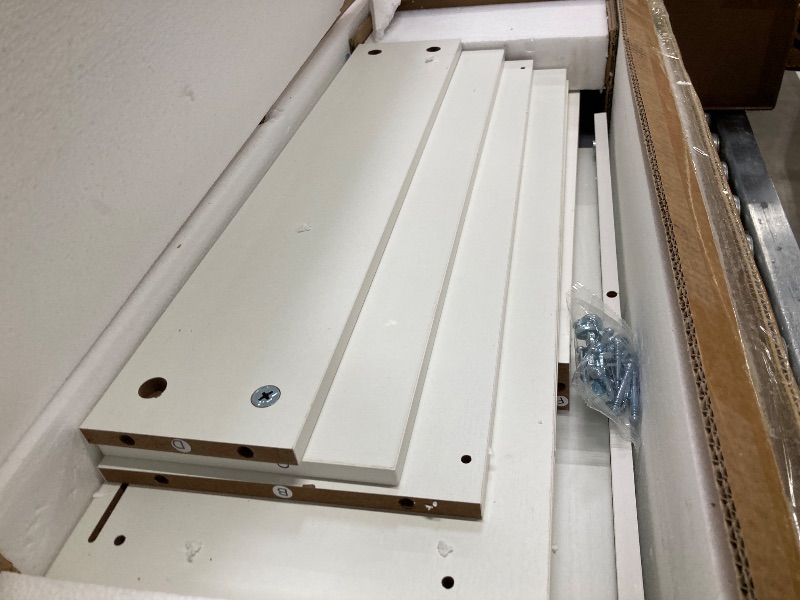 Photo 1 of **used***Walsunny Over The Toilet Storage Cabinet Bathroom Shelves Organizer Space Saver Freestanding Restroom Shelf with Doors Anti-Tip Device Adjustable Shelf white