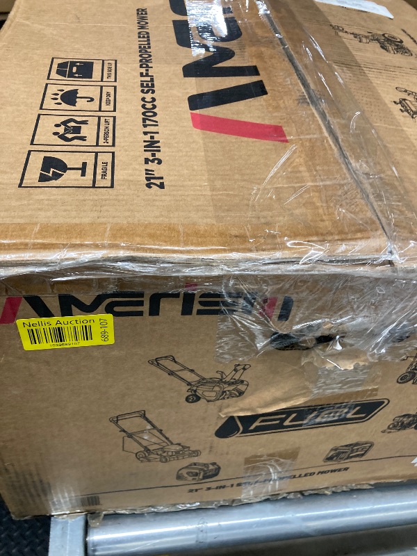 Photo 1 of **MAKES NOISE**Amerisun 21 170cc Self-Propelled Gas Lawn Mower with 6-position Height Adjustment