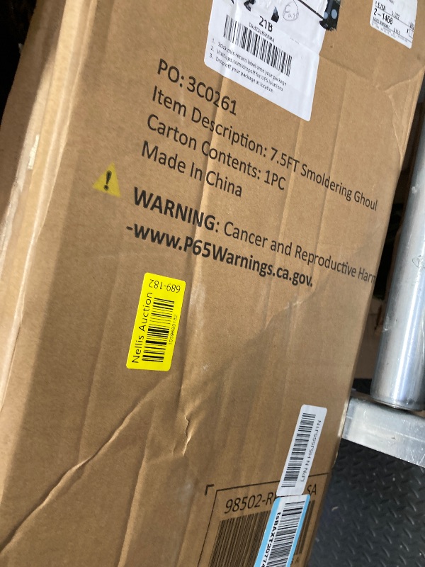 Photo 1 of ***(DAMAGE, SELLING AS PARTS ONLY)***
Haunted Hill Farm Motion-Activated 7.5-Ft. Tall Smoldering Ghoul, Plug-in Talking Scare Prop Animatronic with Spooky Sound Effects and Lights for Indoor or Covered Outdoor Creepy Halloween Decoration