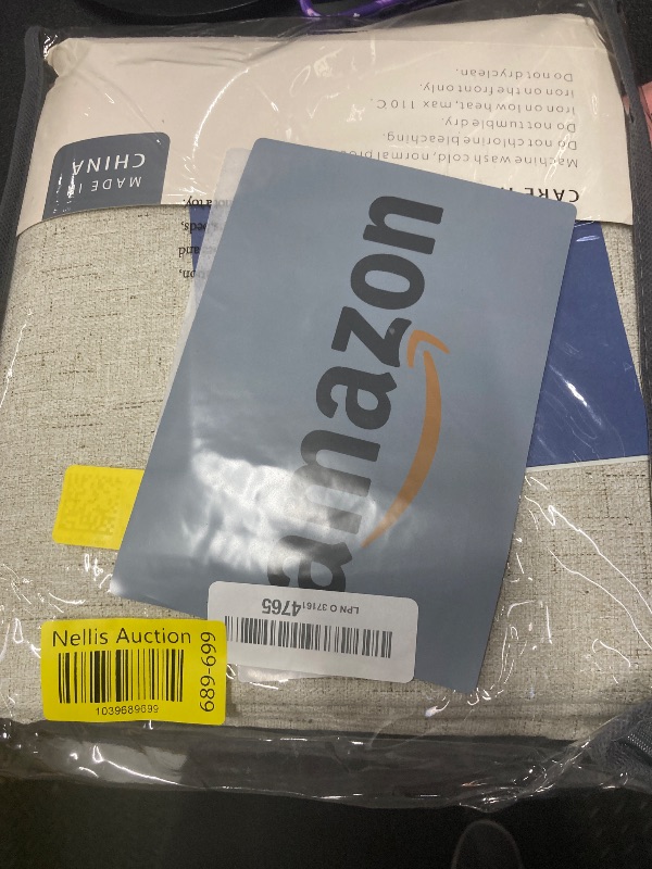 Photo 1 of 100% Blackout Shield Linen Blackout Curtains for Bedroom 96 Inches Long, Back Tab/Rod Pocket Living Room Drapes, Thermal Insulated Blackout Curtains 2 Panels Set, 50" W x 96" L,Cream