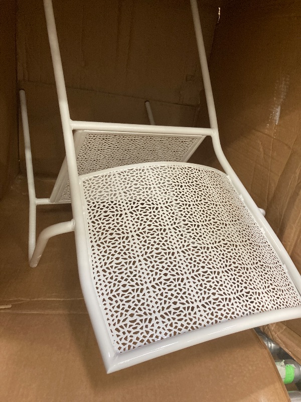 Photo 1 of **used**Outdoor Steel Patio Arm Chair with Square Back