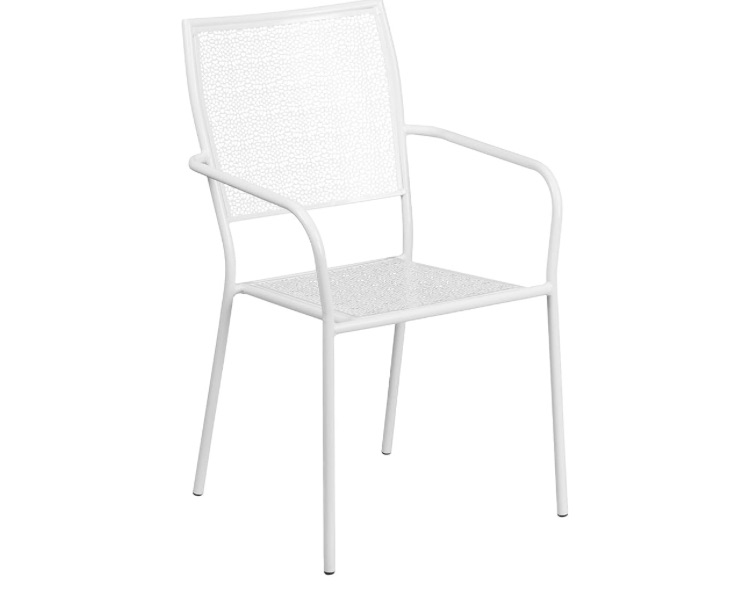 Photo 1 of **used**Outdoor Steel Patio Arm Chair with Square Back