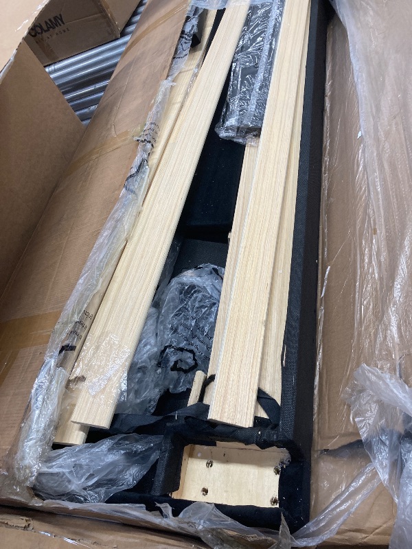 Photo 1 of **item similar but not exact!!!! references ****** used + minor damage****Upholstered platform bed