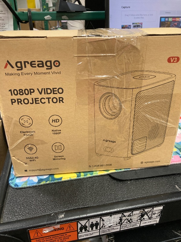 Photo 1 of [Electric Focus]Projector with WiFi and Bluetooth, Native 1080P 15,000 Lumens 4K Supported, Agreago Outdoor Movie Projector for Home Theater UP to 300", for iOS/Android/Laptop/TV Stick/HDMI/USB