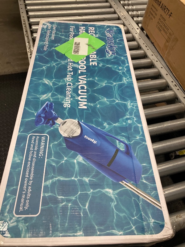 Photo 1 of 2025 Upgraded Handheld Pool Vacuum Cleaner for Above Ground & Inground Pools - Cordless Pool Cleaner w/18.5GPM Suction, Telescoping Pole(20-69in), 2 Brush Heads - Ideal for Spas & Hot Tubs