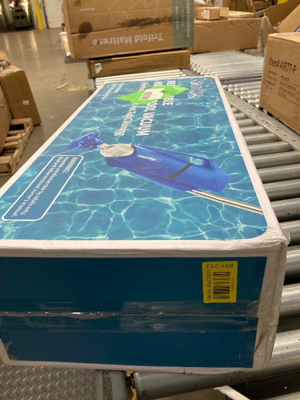 Photo 1 of 2025 Upgraded Handheld Pool Vacuum Cleaner for Above Ground & Inground Pools - Cordless Pool Cleaner w/18.5GPM Suction, Telescoping Pole(20-69in), 2 Brush Heads - Ideal for Spas & Hot Tubs