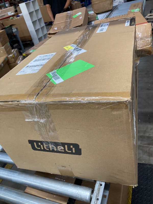 Photo 1 of ***(USED, DUSTY, DIRTY GRASS RESIDUE, SOME SCUFFS/SCRATCHES)*** Litheli Cordless Brushless Self-Propelled Lawn Mower , 2*20V 18" Electric Lawn Mower, with 2*4.0Ah Battery