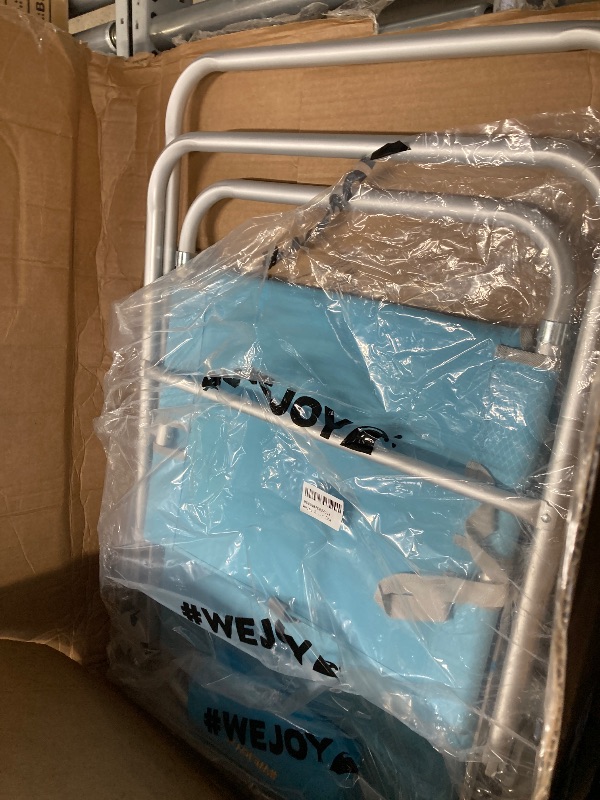 Photo 1 of #WEJOY High Backpack Beach Chair Portable 5-Position Reclining Lawn Chairs Folding Chair with Phone Holder & Head Pillow Supports up to 300 Lbs for
