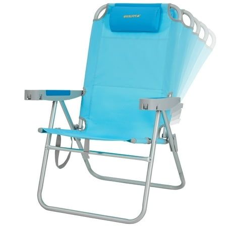 Photo 1 of #WEJOY High Backpack Beach Chair Portable 5-Position Reclining Lawn Chairs Folding Chair with Phone Holder & Head Pillow Supports up to 300 Lbs for
