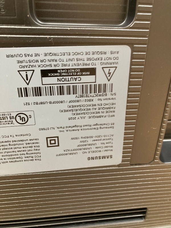 Photo 1 of ** PARTS ONLY** Samsung 58-Inch Class Crystal UHD U8000F 4K Smart TV (2025 Model) Endless Free Content, Crystal Processor 4K, MetalStream Design, Knox Security, Alexa Built-in