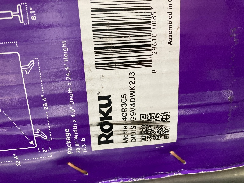 Photo 1 of **PARTS ONLY* Roku Smart TV 2025 – 40-Inch Select Series, 1080p Full HD TV – RokuTV with Voice Remote – Flat Screen LED Television with Wi-Fi for Streaming Live Local News, Sports, Family Entertainment